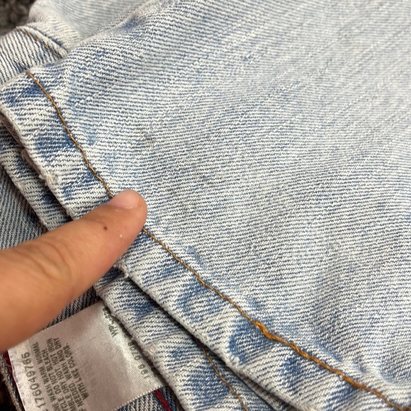 Levi’s 550 relaxed tapered high rise light blue cotton denim jeans size 12L - Picture 16 of 16